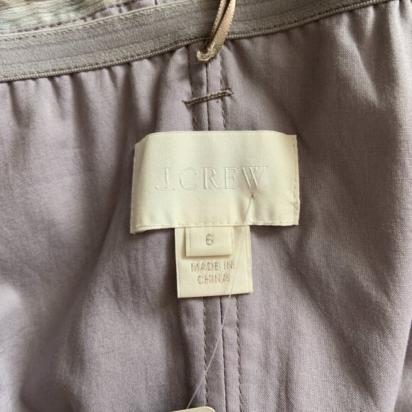 J Crew Arabelle Silk Chiffon Maxi Dress Sweetheart Grey Gray Pink Floral Size 6 - Picture 6 of 11